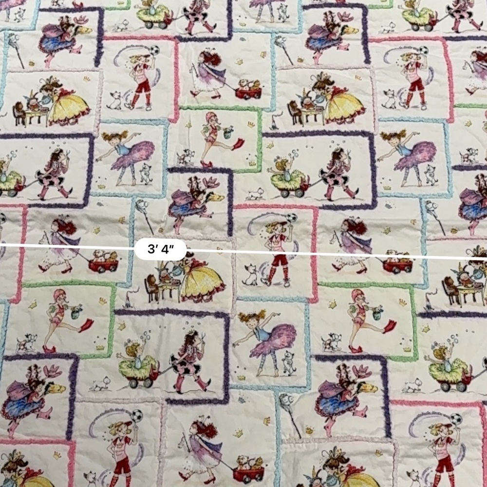 Vintage Jack Dempsey Fabric Colorful Print Handmade Quilt “Personalized” - Picture 6 of 11